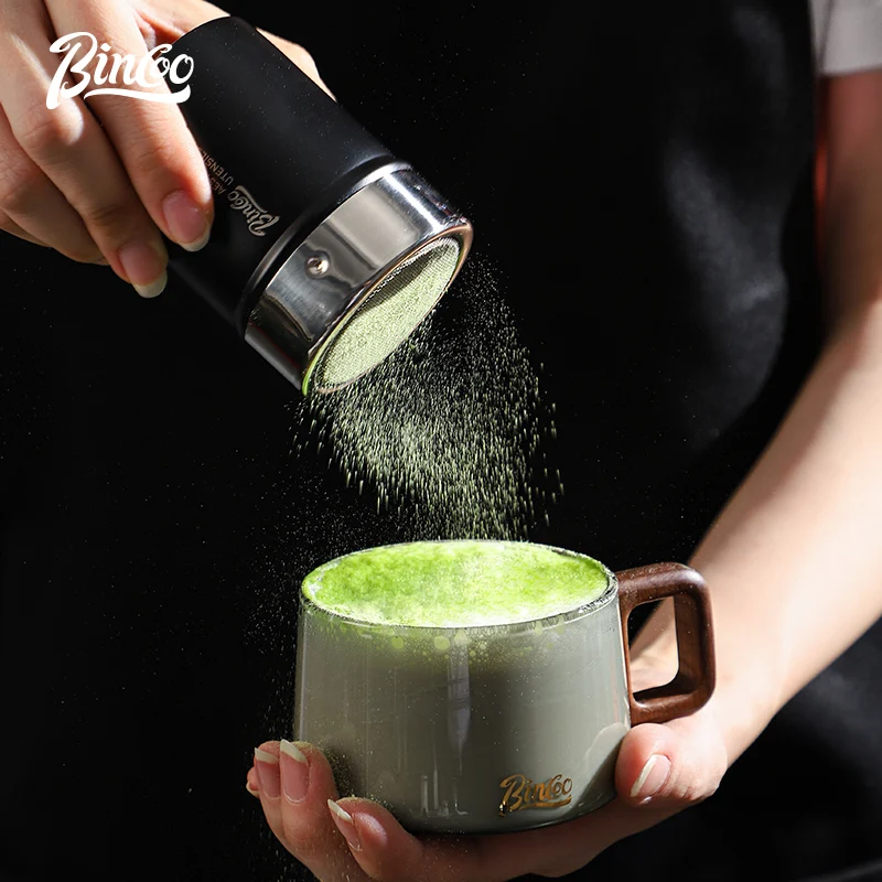 Bincoo duster Coffee powder matcha cocoa powder sugar powder sieve cylinder duster powder magic flower printing mold