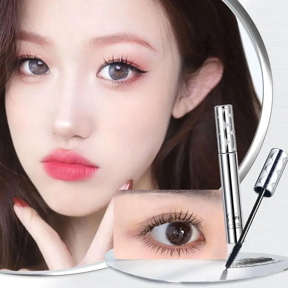 Mascara mat en Fiber de soie, brosse Ultra-fine, allonge les cils, recourbé, rapide, noir, sec, imperméable, marron, J0W7