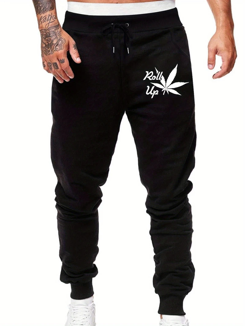 

Осень-зима 2025: мужские повседневные спортивные штаны, мужские брюки с принтом листьев табака, элитная роскошь для мужчин и женщин, тренажерный зал