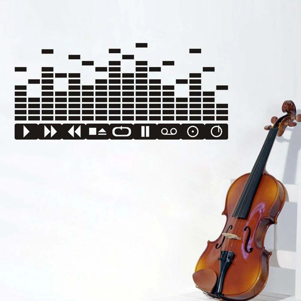 

Music Rhythm Wall Sticker 27x59cm PVC Creative Mural Easy Peel Decorative Sticker for Home Bedroom Funny Wallpaper