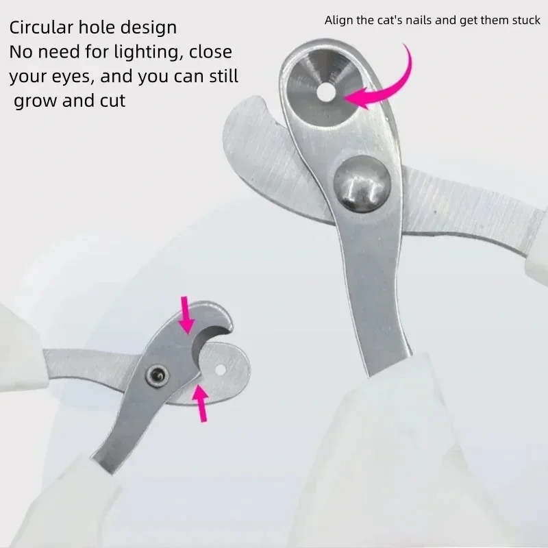 NEUE Haustiere Professionelle Katze Nagelknipser für Kleine Katze Hund Edelstahl Welpen Krallen Cutter Haustier Nagel Pflege Clippers Trimmer – Detail 6