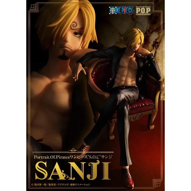 メガハウスオリジナル POP フィギュアシリーズワンピース「S.O.C」サンジアニメアクションフィギュアモデルおもちゃモデル装飾品ギフト Fo ボーイズ