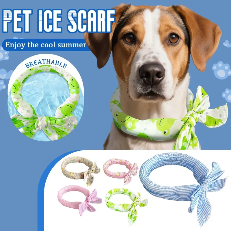 1/4/8/16PCS Two Pack Summer Cartoon Pet Ice Neck Cooler for Cats Dogs Reusable Japanese Korean Style Chill Bandana