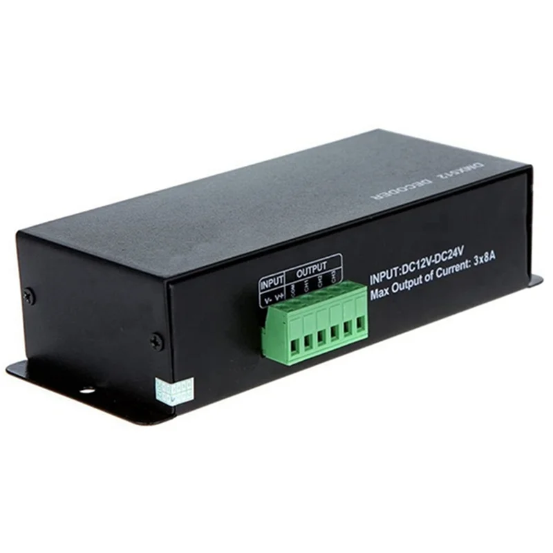 

12 В-24 В постоянного тока, 3-канальный декодер DMX, детали светодиодного контроллера, аксессуары, пригодные для RGB 5050 3528, адаптер светодиодной ленты