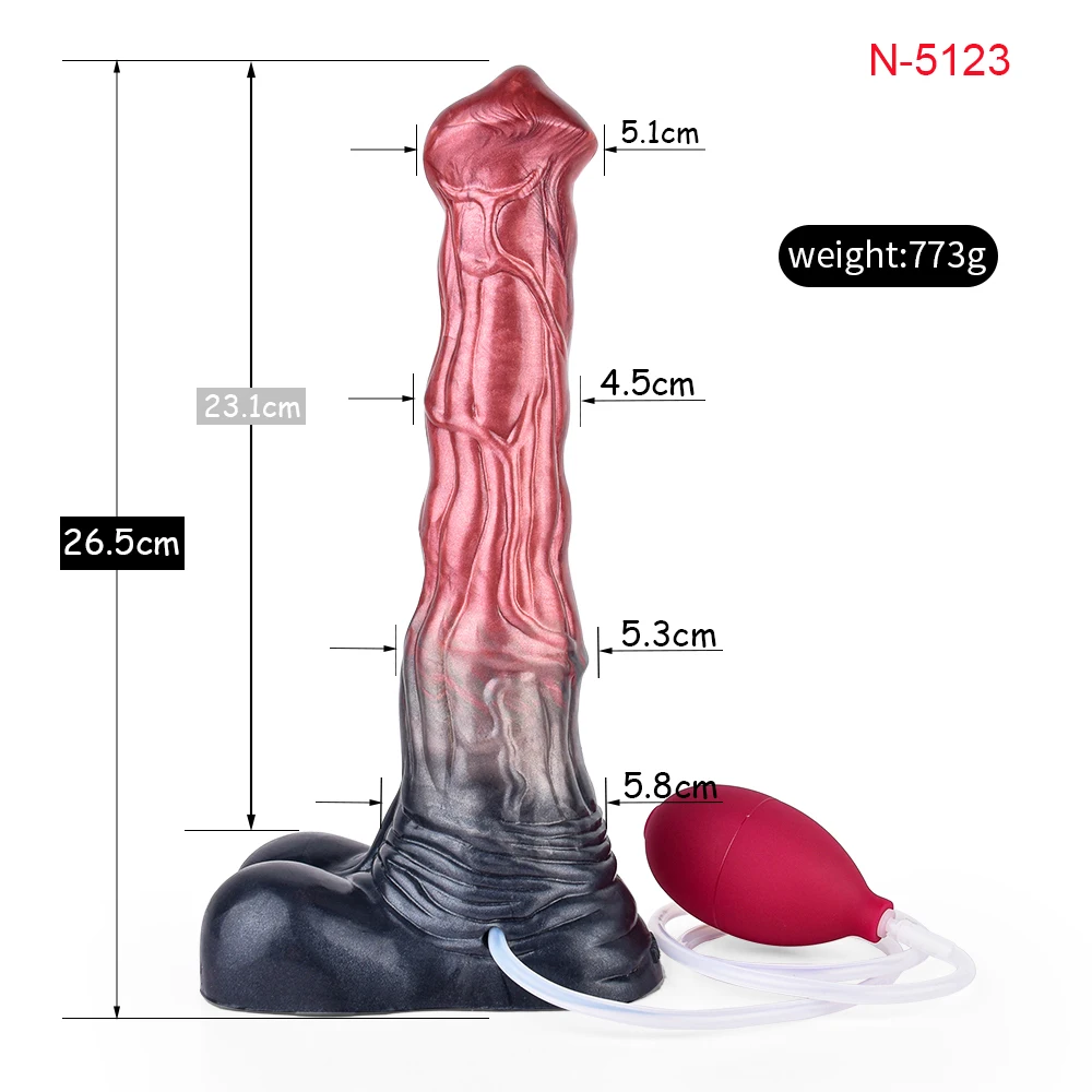 FAAK Silicone Squirting Penis Fantasy Realistic Horse Knot Ejaculation Dildo Large Anal Plug Sex Toys For Women Men Anal Plug