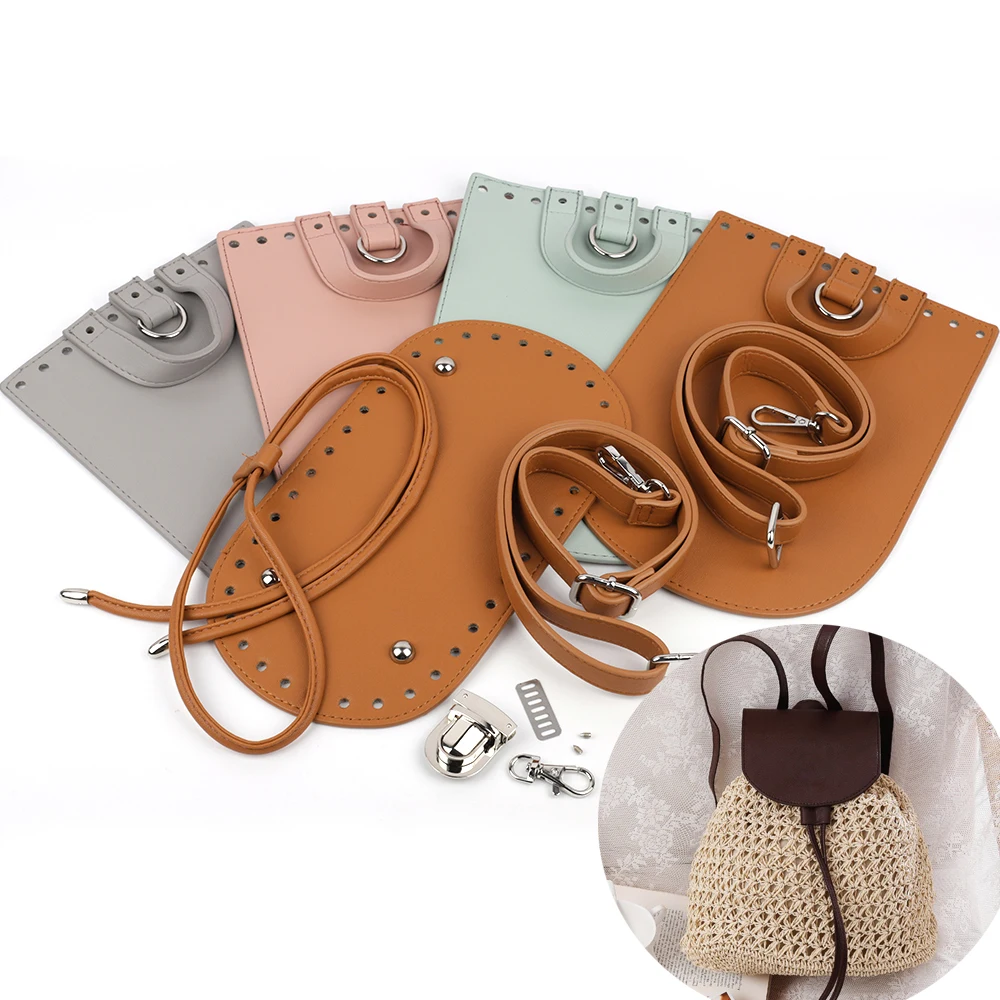 Diy Handgemaakte Handtas Lederen Schouderband Geweven Tas Set Zak Bodems Met Hardware Pakket Accessoires Voor Vrouwen Tas Rugzak