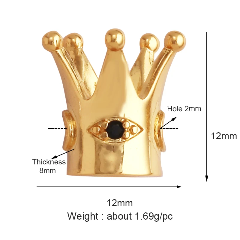 Mix Style Heart Geometry Zircon 18K Gold Brass Space Bead,Colorful Enamel Bracelet Necklace Charm Jewelry Accessories Supply M54