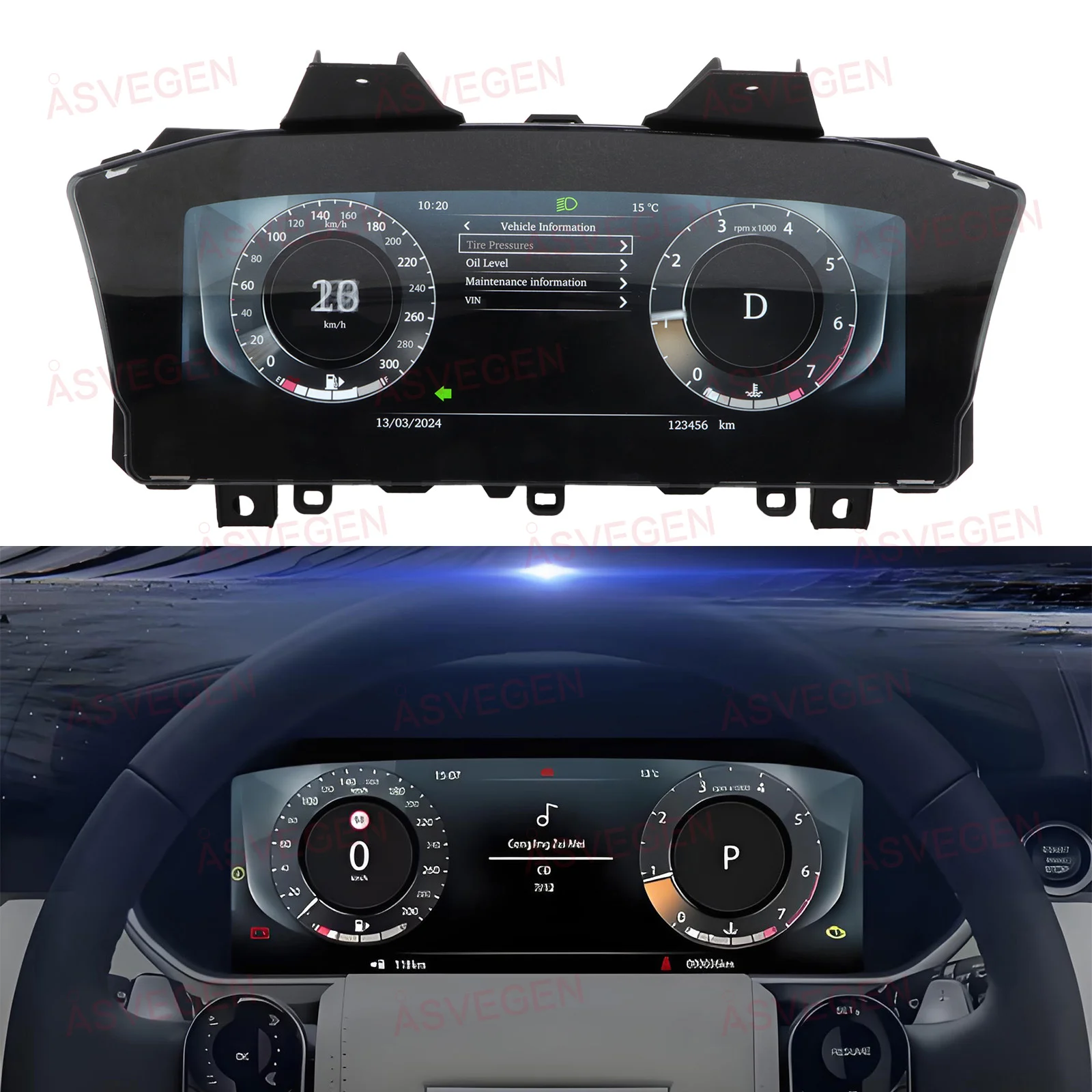 

12.3" LCD Instrument Cluster For Land Rover Range Rover Sport 2014-2017 Digital Dashboard Speedometers Virtual Cockpit Panel