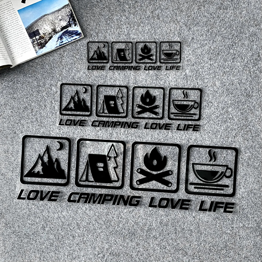 

Love Camping, Love Life. Car Sticker Decoration Waterproof for Window and Bumper Stickers of Car Trucks and Motorcycles