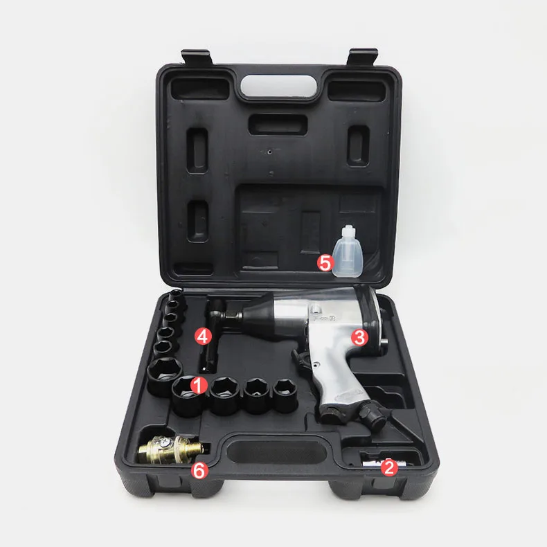 

High Quality Professional Pneumatic Tools 1/2" High Torsion Air Wrench 12.5mm Air Impact Drill 350N.M Car Repair Torque Wrench