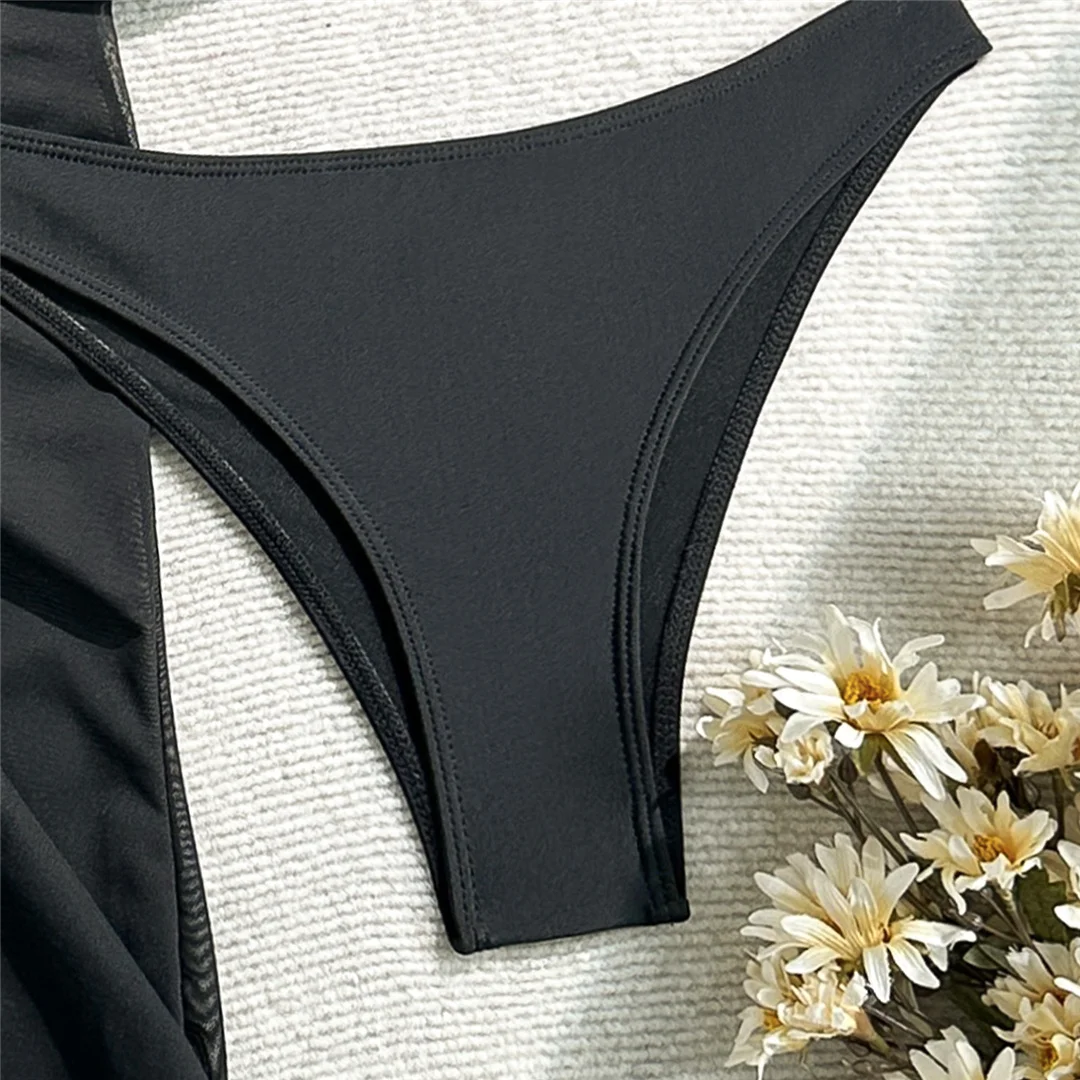 Mit Rock, Neckholder-Bikini, Damen-Badeanzug, dreiteiliges Bikini-Set, brasilianischer BH, Badebekleidung, Badeanzug, Schwimmbekleidung V7650 – Detail 18