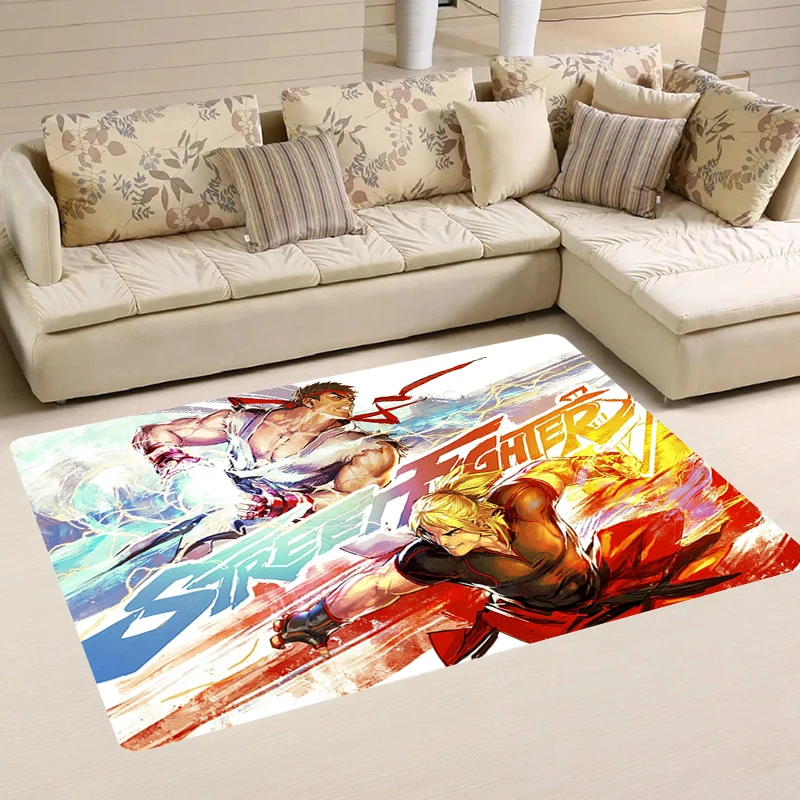 Street Fighter Room Mats Classic Game Kitchen Rug Doormat Entrance Door Carpets Home Rugs Bathroom Mat Balcony Foot Carpet Bath