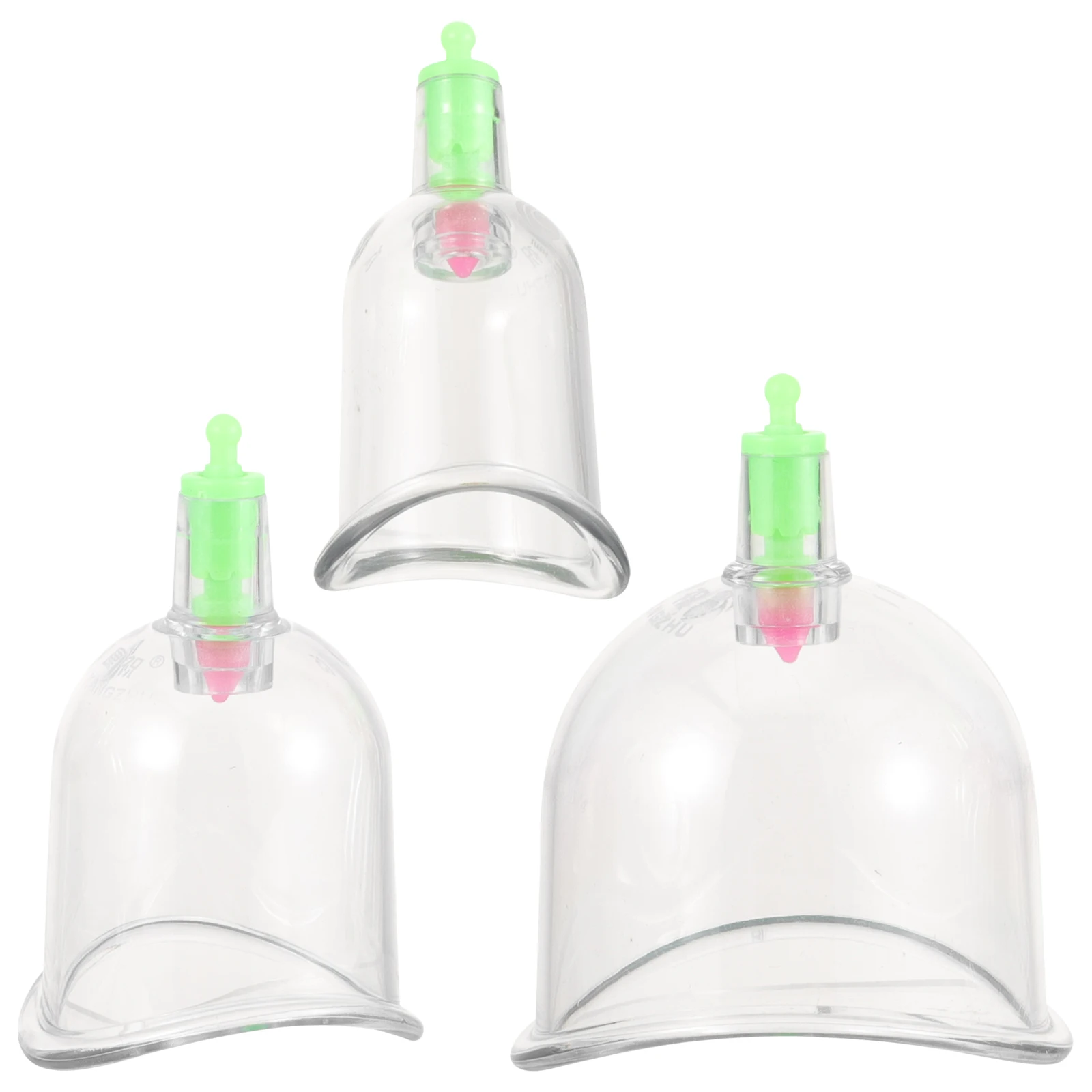 

3pcs Transparent Salon Cupping Cups Home Professional Vacuum Suction Cups Massage Therapy Devices Durable