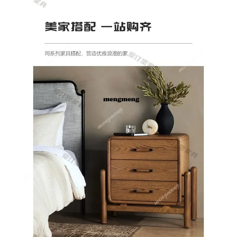 NQ52 French antique six-chest cabinet with drawers retro artistic chest cabinet secret  bedroom wall storage side cabinet