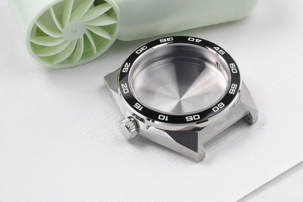 Edelstahl-Uhrengehäuse C3, superleuchtendes Saphir-Tauchgehäuse, passend für Seiko-Modifikationen für NH35A/36A/4R/6R Automatikwerk-Teile – Detail 6