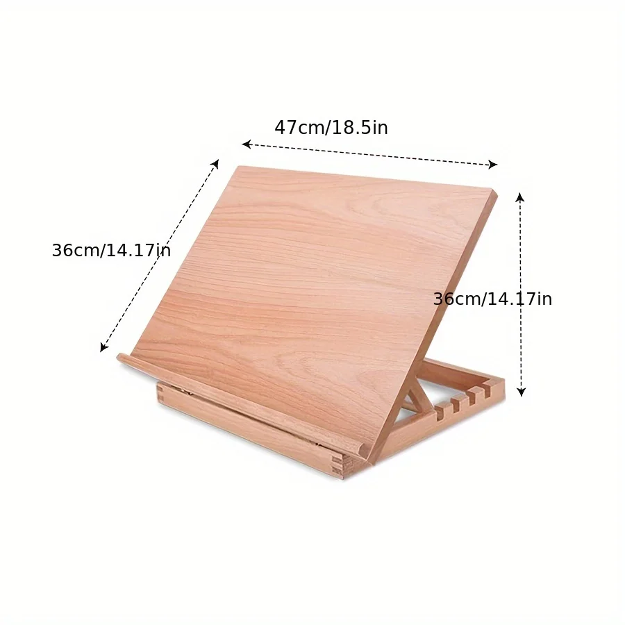 Adjustable A3 Art Easel - 1Pc Folding Painting Stand With Smooth Surface, 4-Position Angle Adjustment