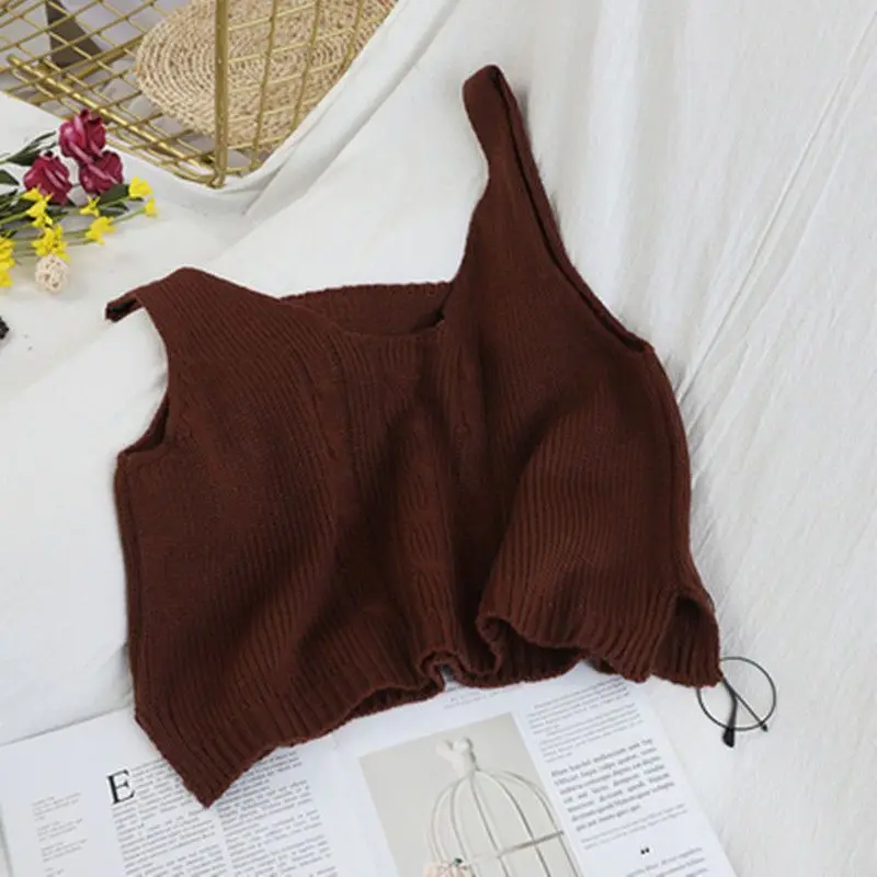 Sweater Vests Women Comfortable Loose Simple Leisure Ladies Elegant Korean Style Solid All-match Daily Knitting Trendy New Basic