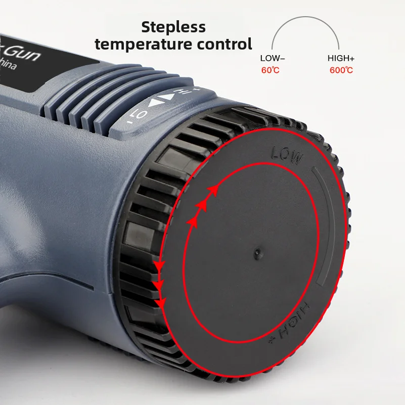 Infinitely Adjustable Temperature Hot Air Gun European Standard/British Standard/American Standard 2000W Heat Blower