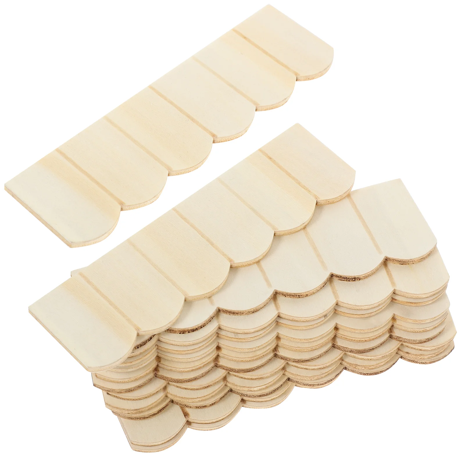 12 pezzi modello accessori per casa delle bambole case minuscole 114X33X03CM mobili per bambole in legno decorazione per piastrelle sul tetto in miniatura