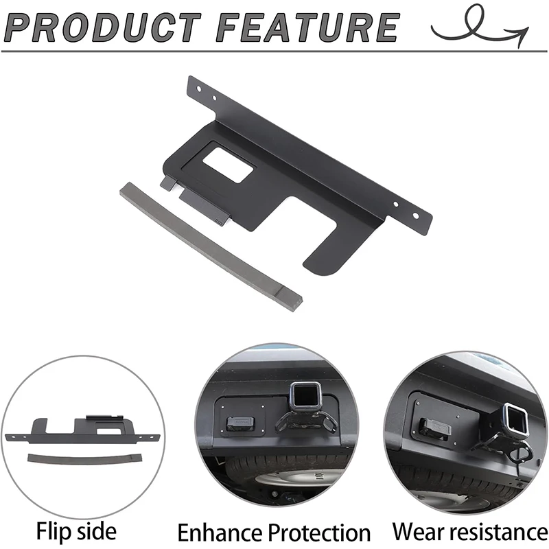 Aluminum Alloy Car Rear Bumper Cover Plate With 4/7-Pin Connector Hitch  Surround Panel For Ford Maverick 2022-2025 Accessories
