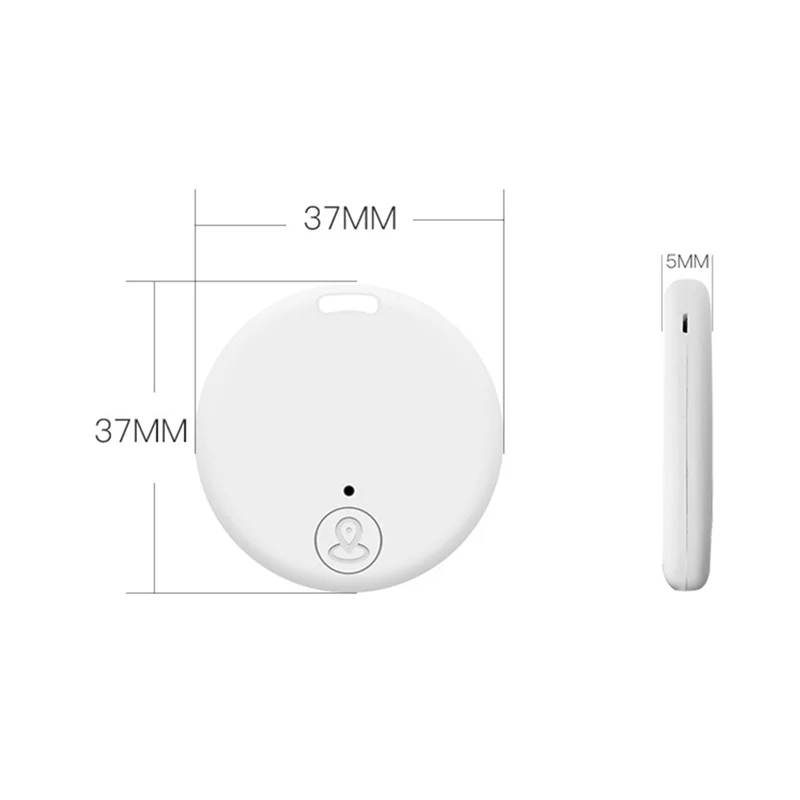 Mini GPS Tracker Wireless Bluetooth 5.0 Anti-Lost Device Smart Locator Pet Key Wallet Tracker With Silicone Case Black