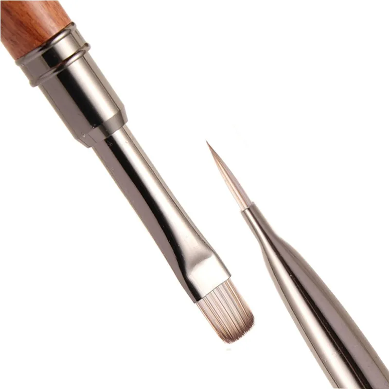 12Style Sandalwood Handle Nail Drawing Brushes For Manicure Lines Painting Gradient UV GEL Extension Builder Drawing Pen