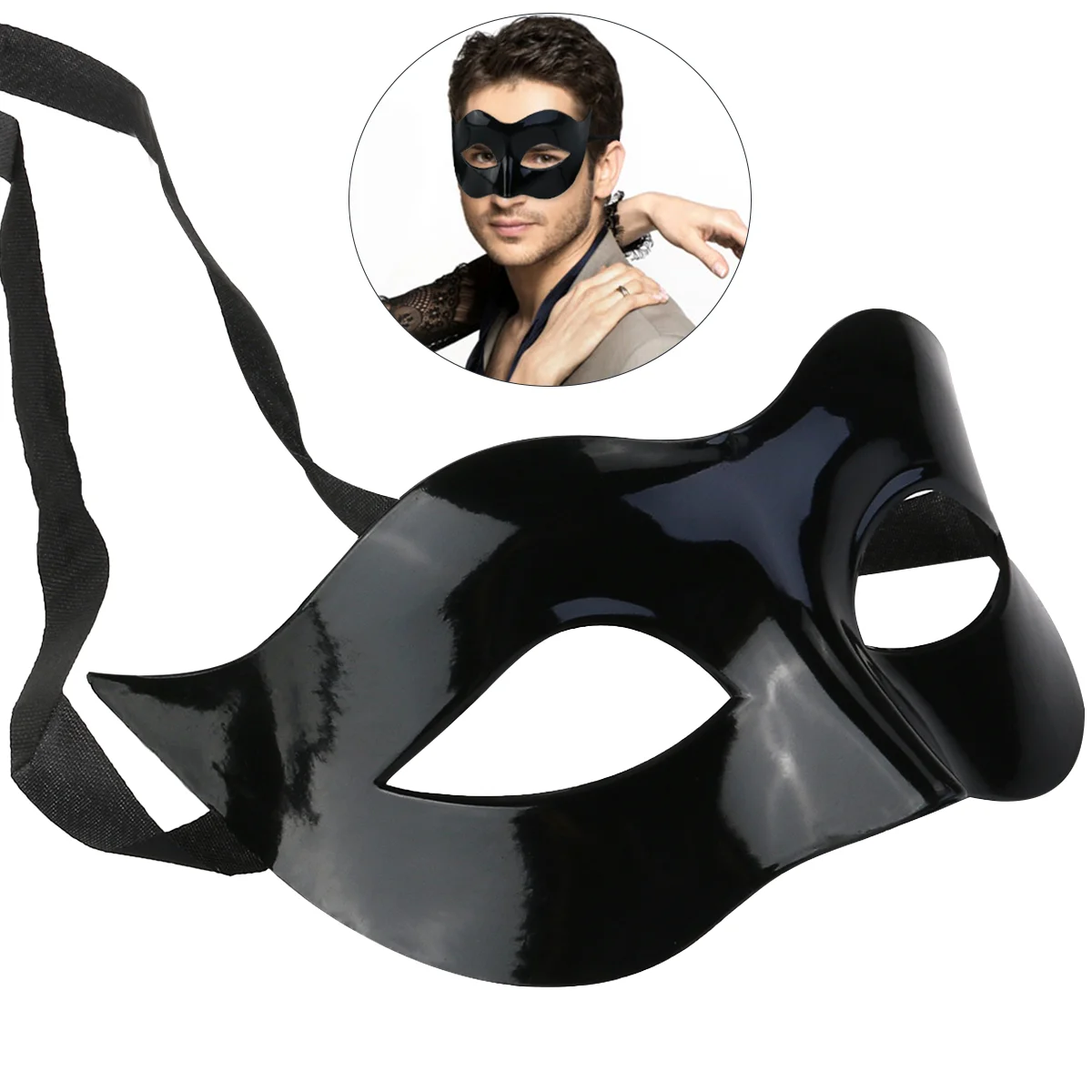 

Venetian Masquerade Mask Party Black Costume Makeup Cosplay Themed Prom Female Eye