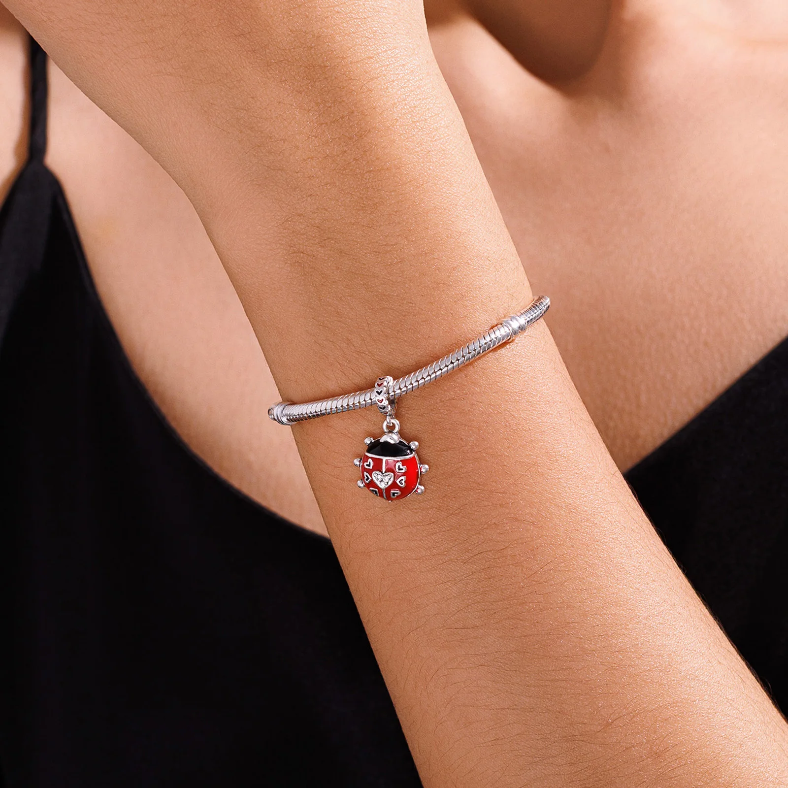 New 925 Sterling Silver Highland Cattle Pendant Bee Ladybug Chili Man Charm Jewelry Making For Classic Bracelet Ladies DIY Gift