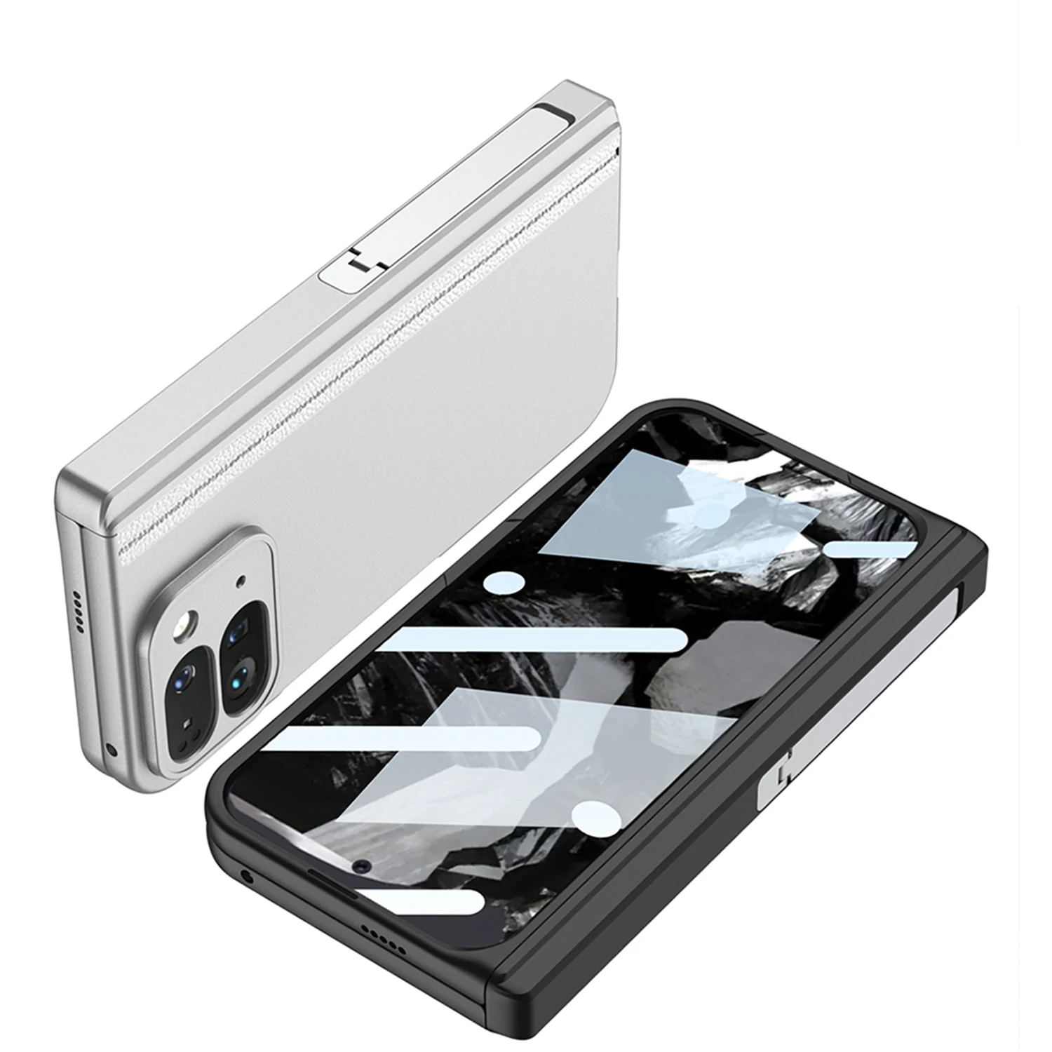 

Magnetic Hinge Holder Shockproof Case For Google Pixel 9 Pro Fold Screen Glass Protective Matte Cover For Pixel 9 Pro Fold Case