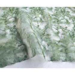 Dark Green Glass Flower Semi Transparent Organza Spring Summer Autumn Skirt Ultra-thin Mesh Creative Clothing Designer Fabric