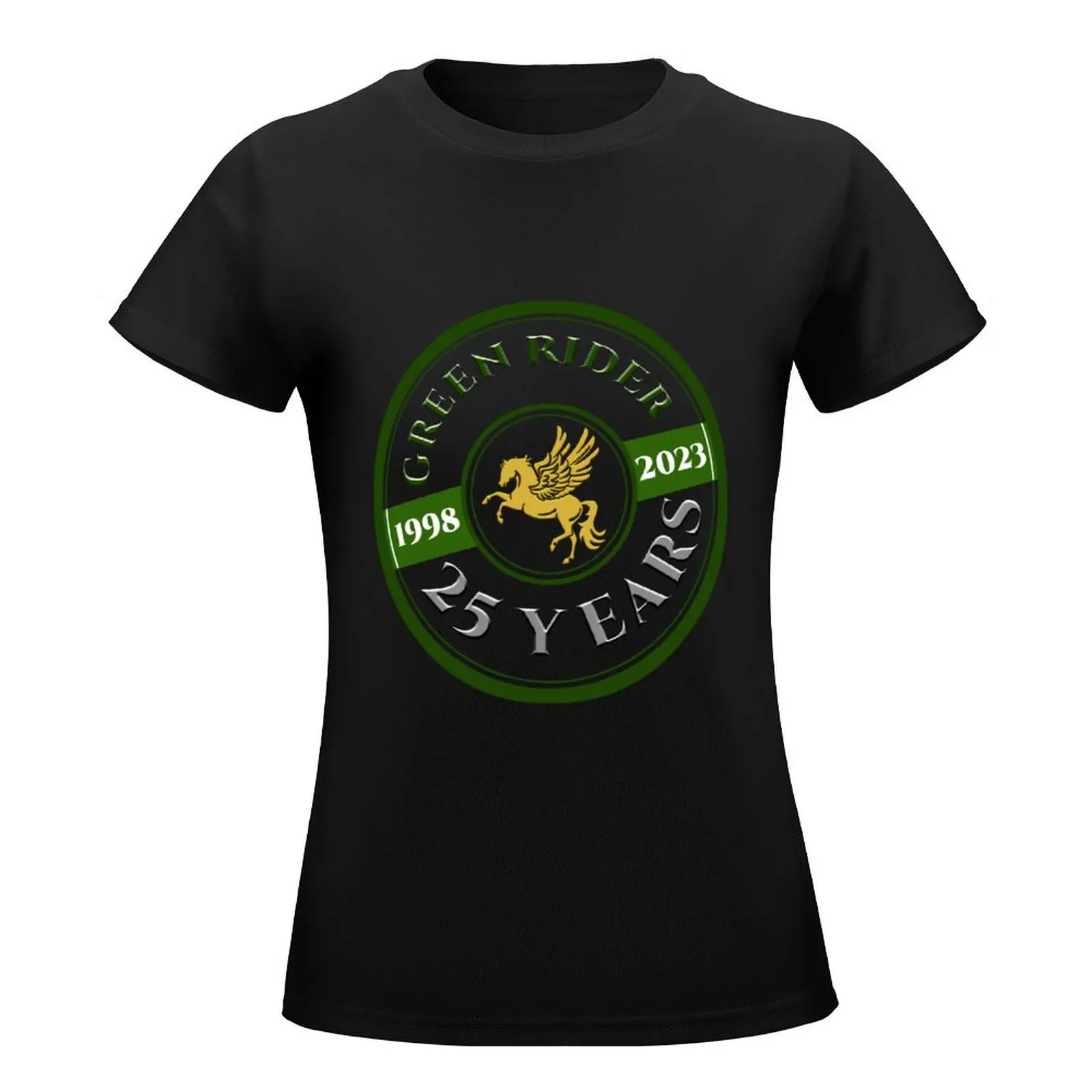 Green Rider 25th Anniversary Logo T-Shirt tees summer clothes customs t shirt for Women