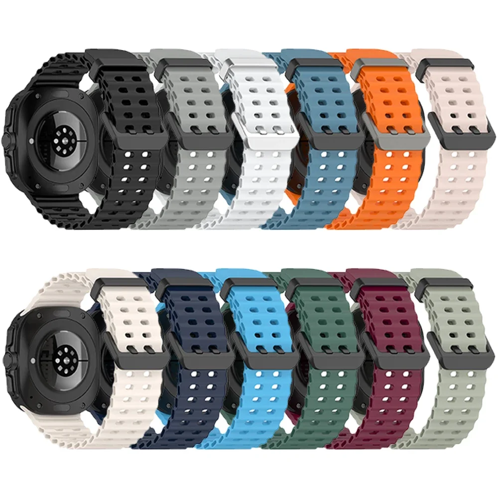 Bracelet en silicone pour Samsung Galaxy Watch Ultra dehors Band, 7 Ultra, 47mm, Bracelet respirant, Accessoires de remplacement