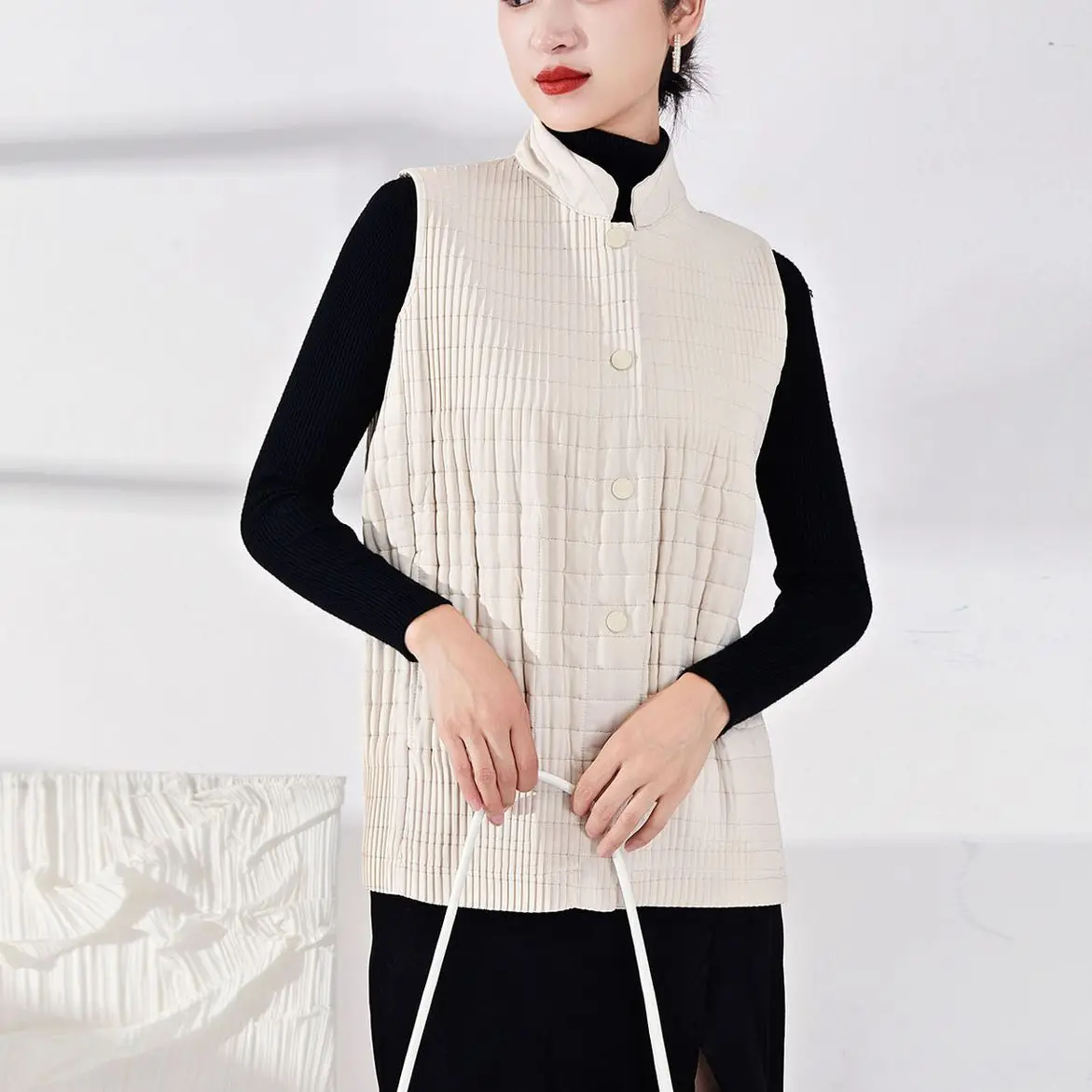 Winter coat women's vest vest versatile design cotton-padded clothes women's high-end women's thick cotton clothes