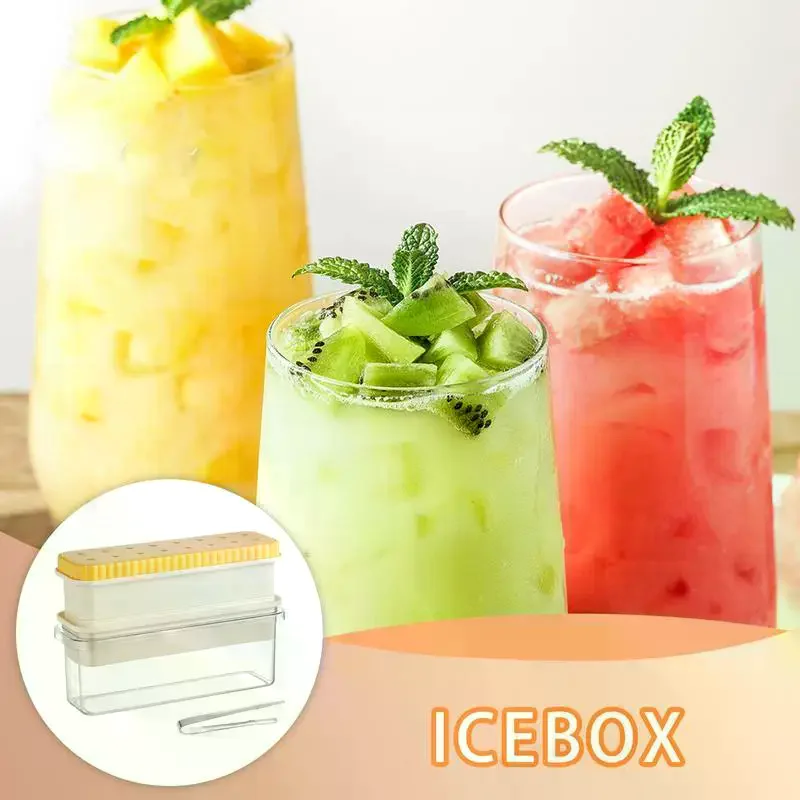 Large Ice Cube Tray Mold 15 Grid Silicone Press Easy Release Box for Cocktails and Home Beverage Cooling