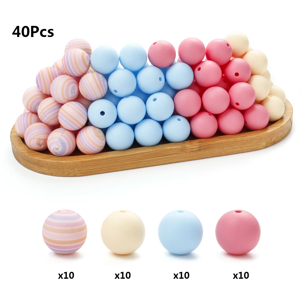 مجموعة الخرز الكونية من السيليكون ، سماء مرصعة بالنجم ، فاصل إبداعي ، مشغولات يدوية ذاتية الصنع ، صناعة المجوهرات ، 40 في المجموعة