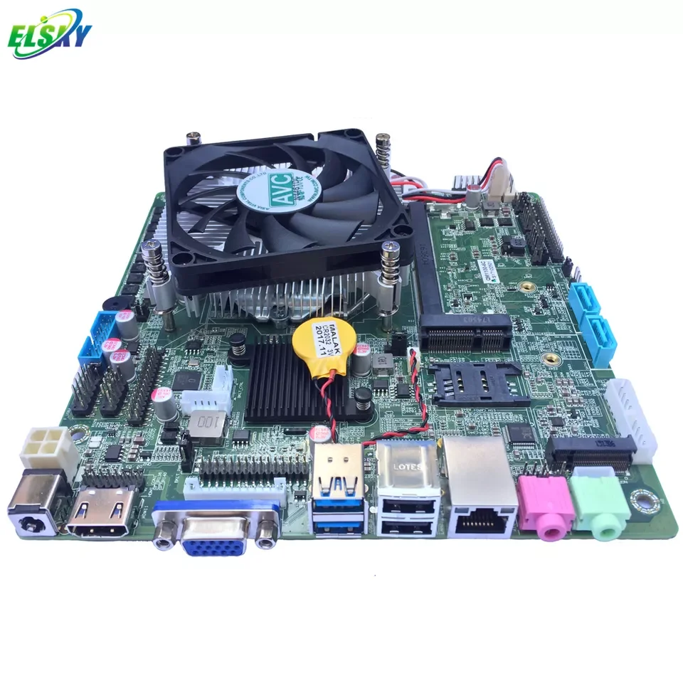

Процессор ELSKY 2025 Core LGA1151 EDP 4K 60 Гц Выход дисплея 1000 м RJ45 Сетевая карта Материнская плата QM1100 DDR4 I7-7700 4,2 ГГц