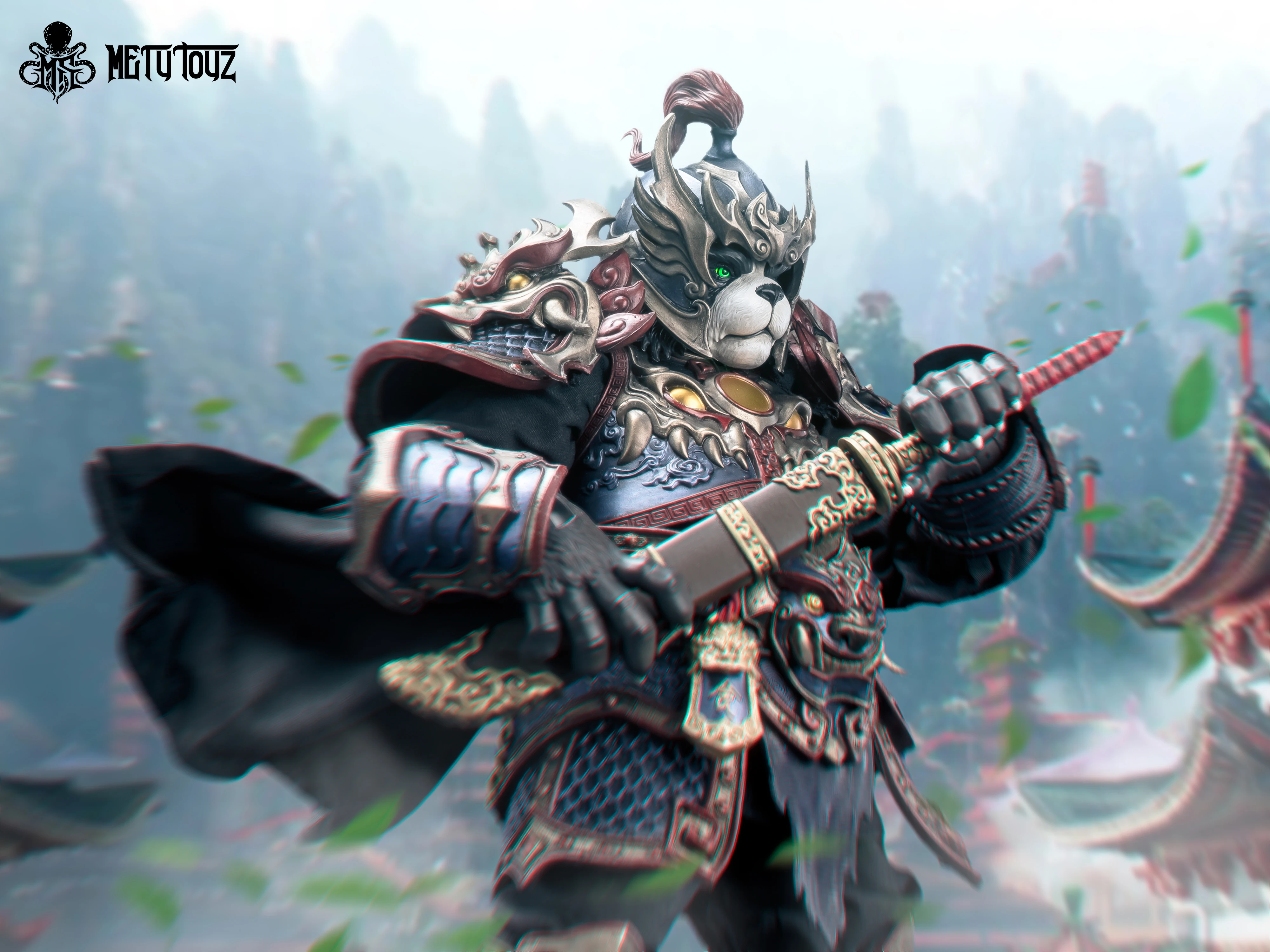 Metytoyz الذاكرة اللعب درع ماستر واندر الباندا مغامر العالم الكونغ فو WuQingLie 20 سنتيمتر عمل الشكل جمع نموذج ألعاب الدمى #4