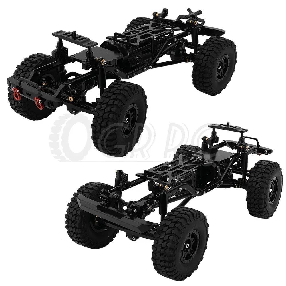 

1:24 DIY Metal Alloy Upgrade Car Frame with Double Front Axles For AXIAL 1/24 SCX24 AXI00002 RC Car Aluminum Upgrade Parts