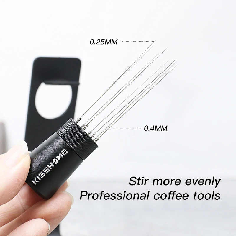 WDT Tools Espresso Needle Distribution Tool Magnetic 0.4mm Coffee Stirrer Leveler Stand For 51 54 58mm Barista Maker Accessories