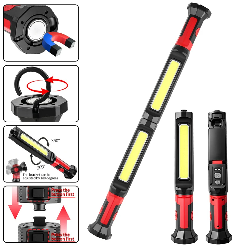 Nieuwe machine-reparatieverlichting, autoreparatiewerkstrip, helder licht, multifunctioneel opladen, onderhoud en inspectie
