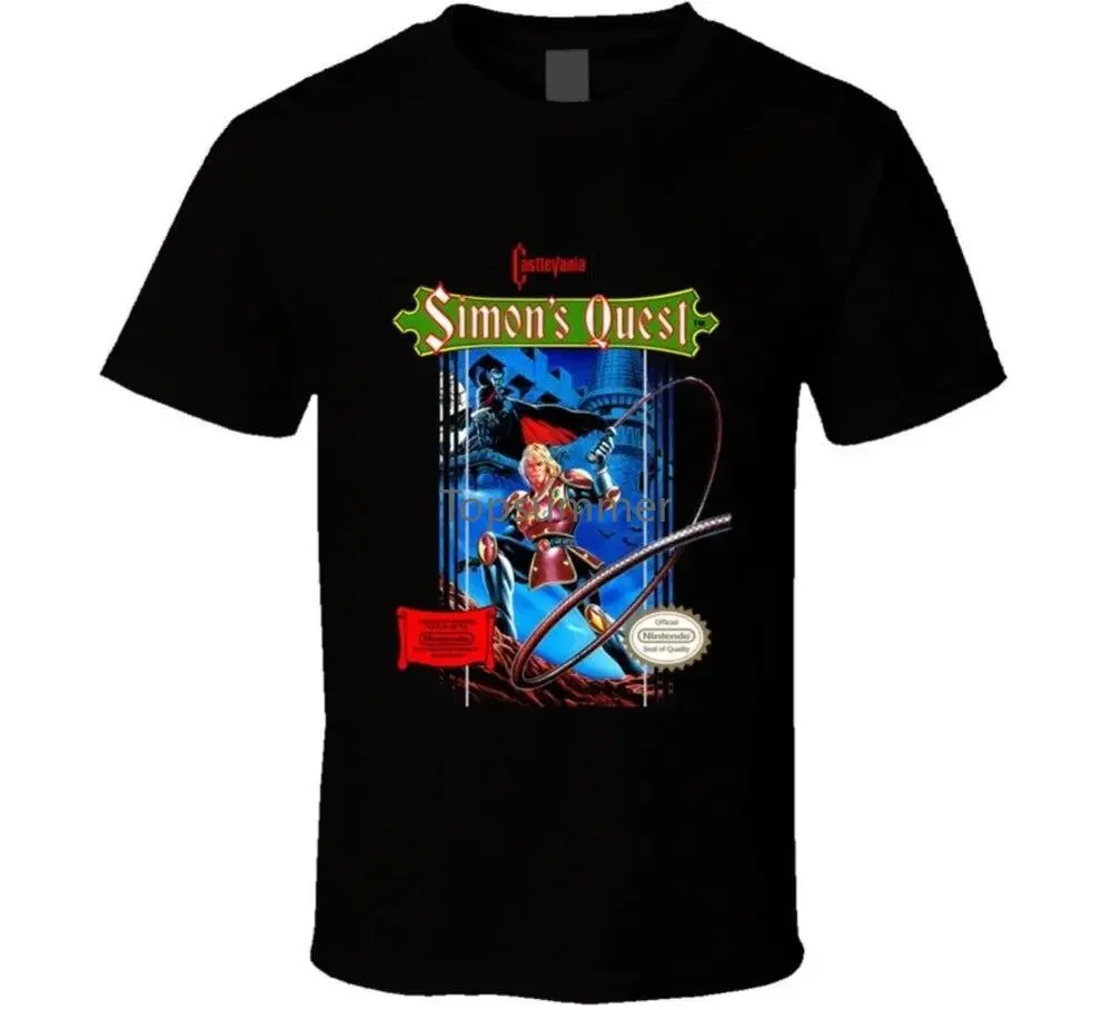 2018 New Summer T-Shirts Simon'S Quest Castlevania 2 Box Art T Shirt Printed T Shirts Men'S Streetwear