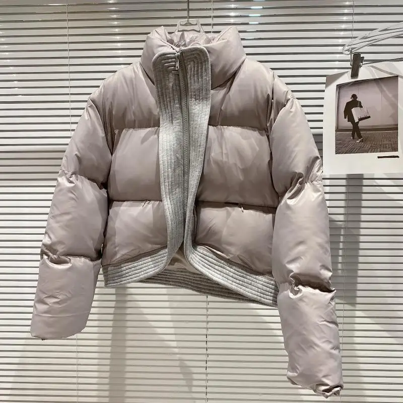 Retro Sle Petalo Colletto di Cotone di Seta Jaet Design Esclusivo da Donna Inverno Nuovo Arrivo Faionable Lungo Chiusura con Cerniera