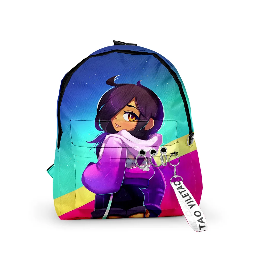 Imagem -02 - Aphmau Mochilas Escolares para Meninos e Meninas Adolescentes Bolsas de Viagem Mochilas para Notebook 3d Print Oxford Impermeável Chaveiro Pequeno Clássico