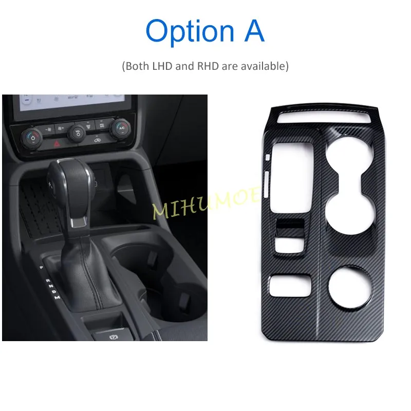 Voor Ford Ranger 2024-2025 Everest 2023-2024 Middenconsole Versnellingspookpaneel Cover Trim Accessoires Koolstofvezel Stijl LHD & RHD