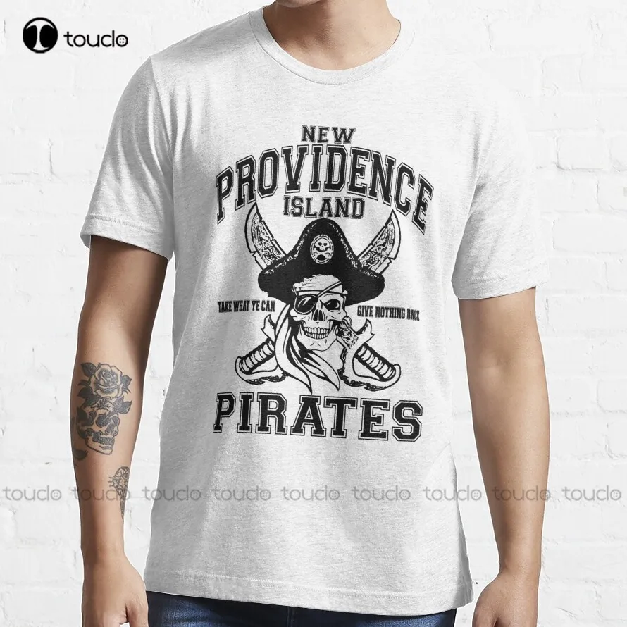 New Providence Island Pirates Trending T-Shirt Black Sails Hawaiian Shirt For Men Cotton Outdoor Simple Vintag Casual Tee Shirt