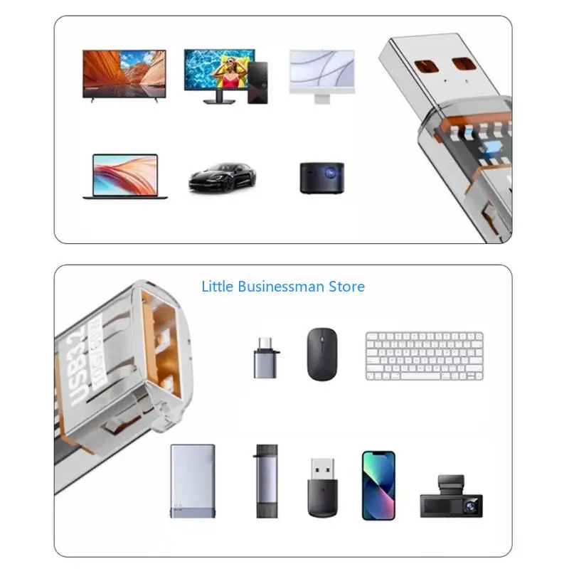 60W &10Gbps USB-A Male to Female Adapter for Flash Drive and Peripherals M76A