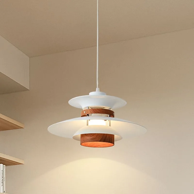 

UFO Cream Modern Minimalist Creative Pendant Light for Commercial Restaurant Bar Bedroom Study Ceiling Light Led Room Decor