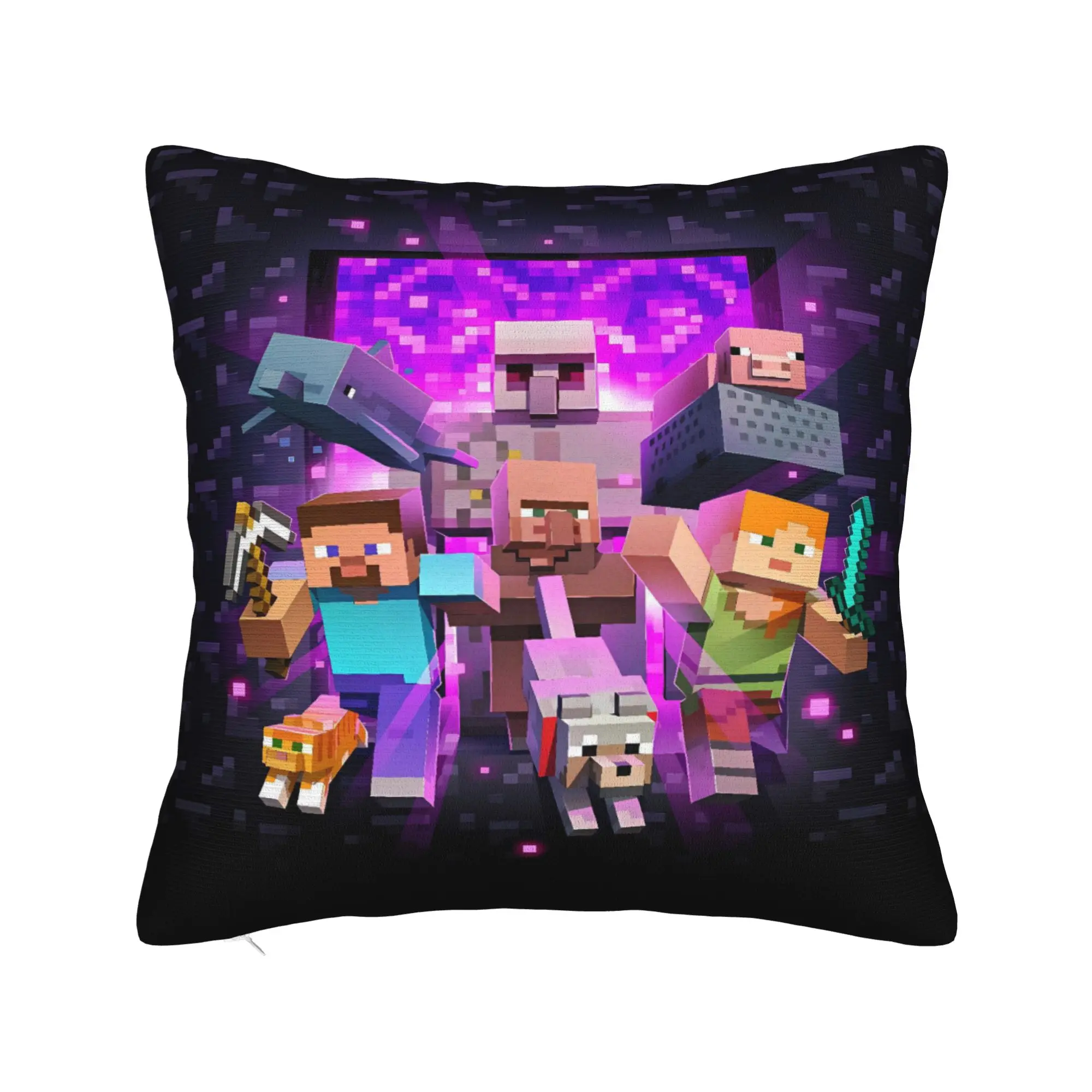 Game M-Minecrafts Pillow Case  Custom Pillow Cover For Sofa Bedroom Home Decor Retro Trendy Pillowcases