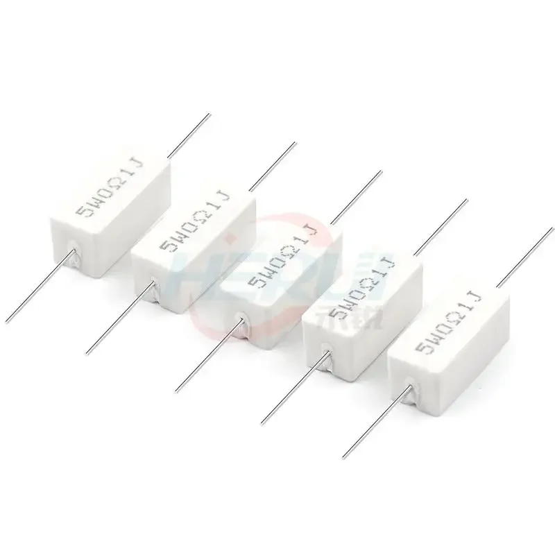 5W cement resistor 0.1/0.25/0.5/1/2/1.5/2/3/4.7/10/20R/50/100R