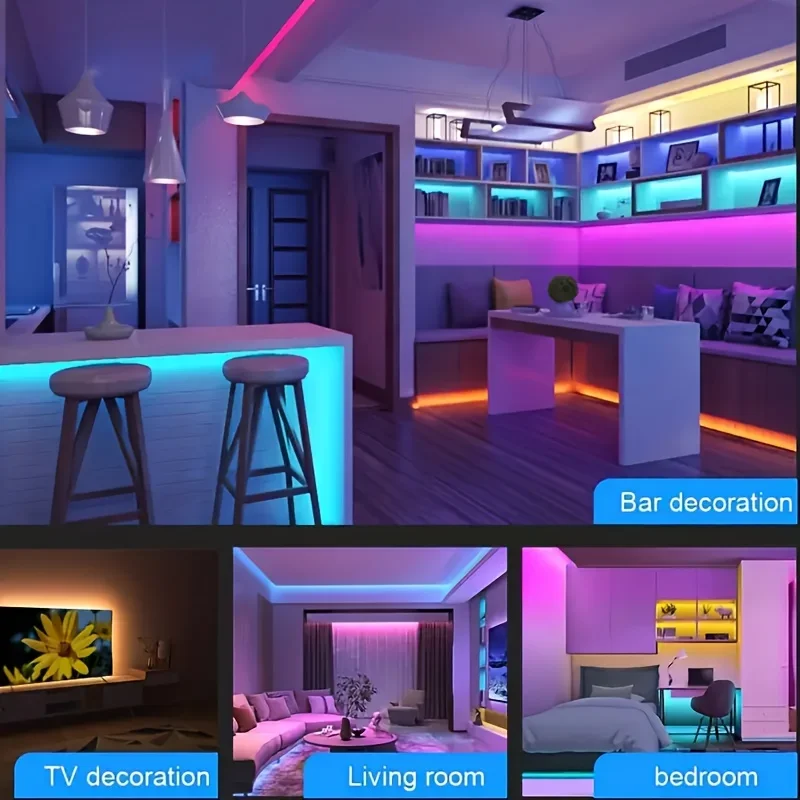 24V LED Strip Light Bluetooth Waterproof RGB Neon Light With Remote Control Music Sync DIY Bedroom Home Decoration Ambient Light